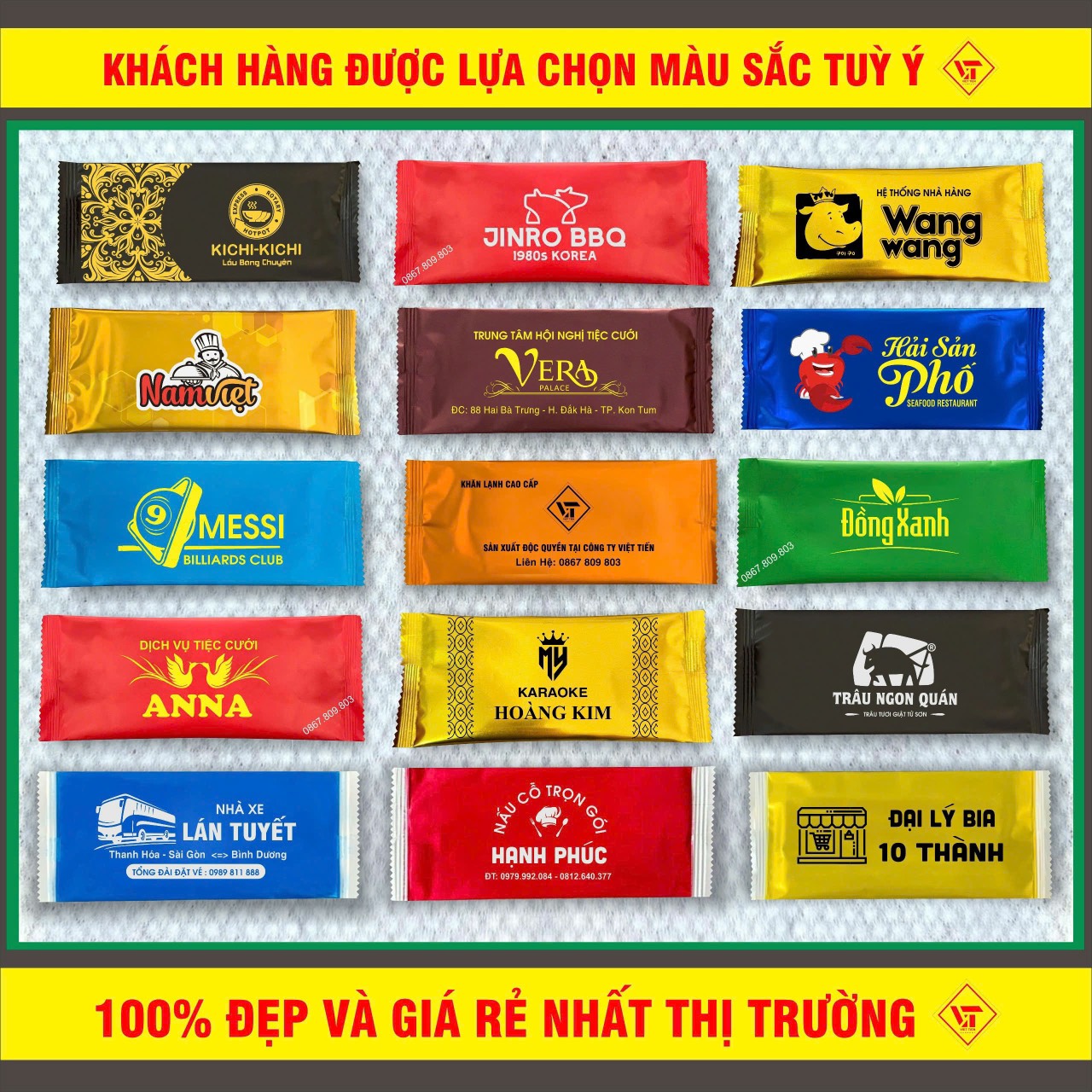 In khăn lạnh khăn ướt giá rẻ